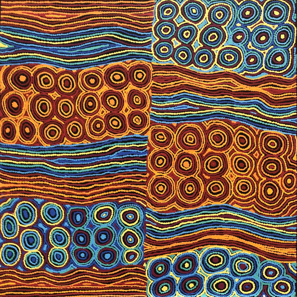 Lappi Lappa Jukurrpa (Lappi Lappi Dreaming) - ATMWU667/21ny by Antonia Napangardi Michaels