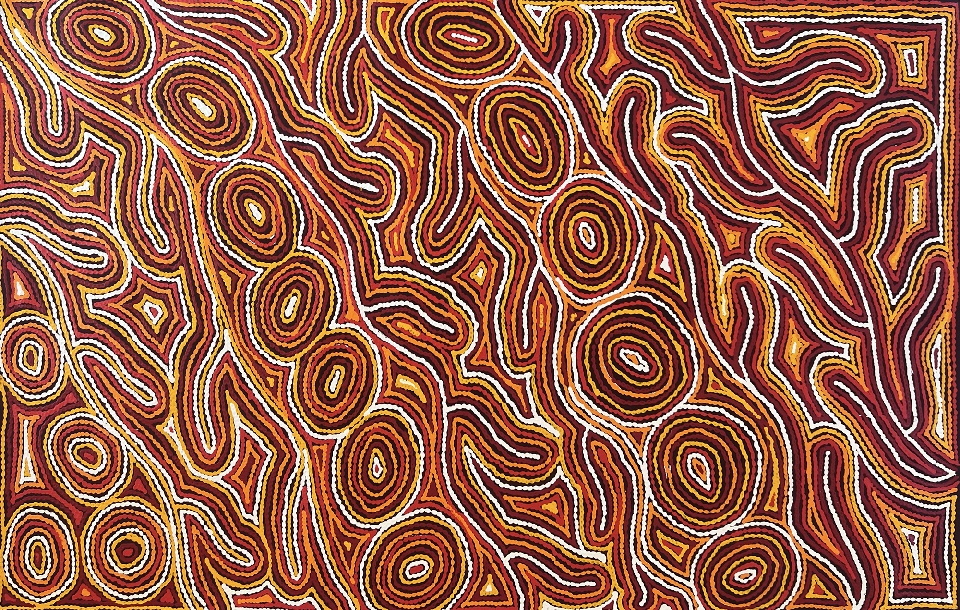 Lappi Lappi Jukurrpa (Lappi Lappi Dreaming) - ATMWU1207/23 by Antonia Napangardi Michaels