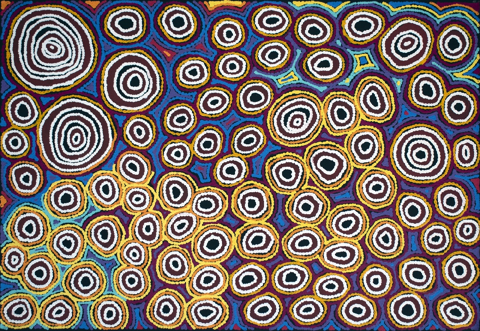 Lappi Lappi Jukurrpa (Lappi Lappi Dreaming) - ATMWU6416/22 by Antonia Napangardi Michaels