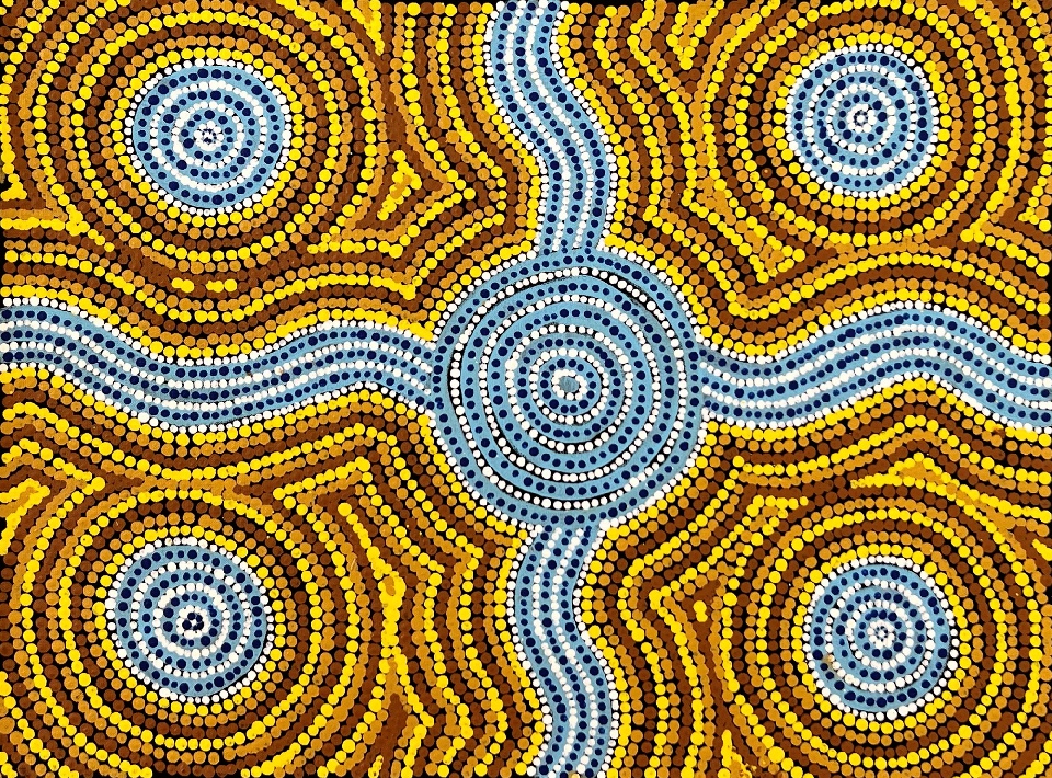 Ngalyipi Jukurrpa (Snake Vine Dreaming) - Purturlu - AJHWU2738/22 by Anthony Jangala Hargraves