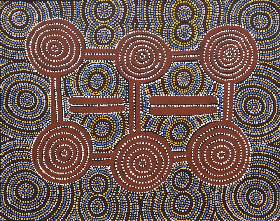 Wardapi Jukurrpa (Goanna Dreaming) - ANSWU2026/23ny by April Napaltjarri Spencer