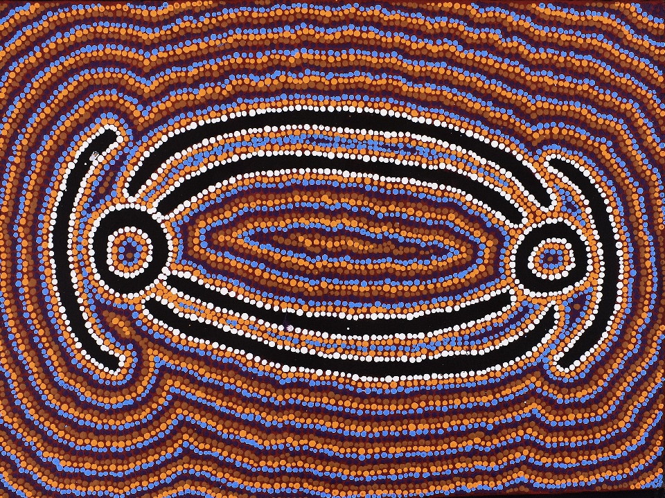 Warna Jukurrpa (Snake Dreaming) - ATNWU1332/23 by Athaliah Nakamarra Nelson
