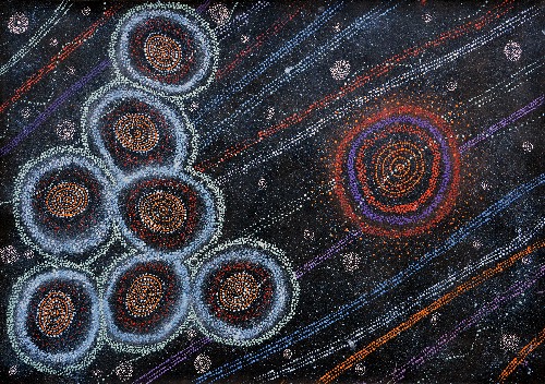 Yanjirlpirri or Napaljarri - warnu Jukurrpa (Star or Seven Sisters Dreaming) - ATGWU2911/18