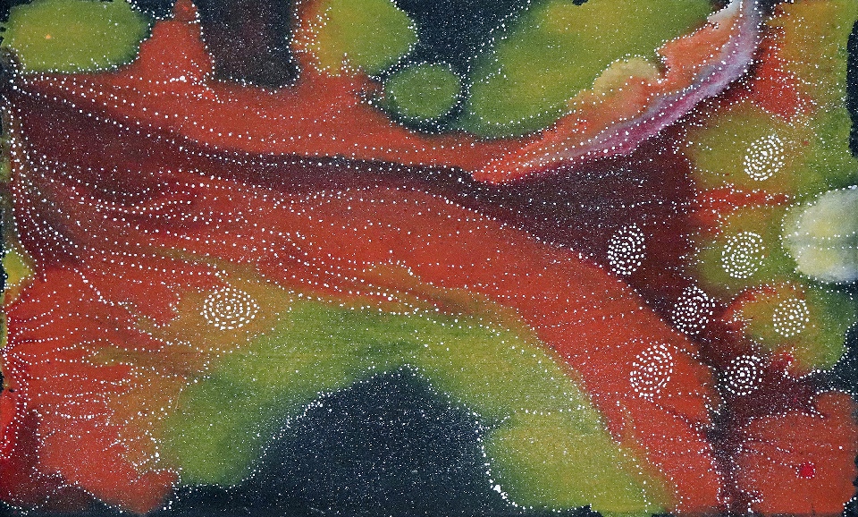 Napaljarri - warnu Jukurrpa (Seven Sisters Dreaming) - ATGWU1037/21 by Athena Nangala Granites