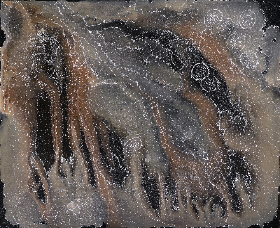 Napaljarri - warnu Jukurrpa (Seven Sisters Dreaming) - ATGWU1580/21 by Athena Nangala Granites