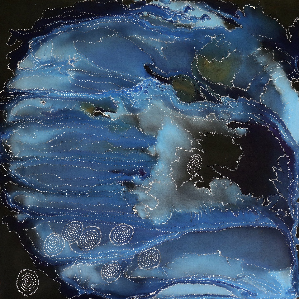 Napaljarri - warnu Jukurrpa (Seven Sisters Dreaming) - ATGWU1690/21 by Athena Nangala Granites