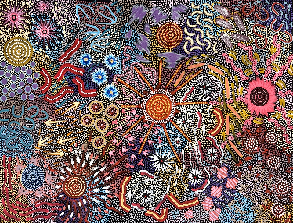 Grandmother's Country - APNMG1002 by Azeza Possum Ramzan