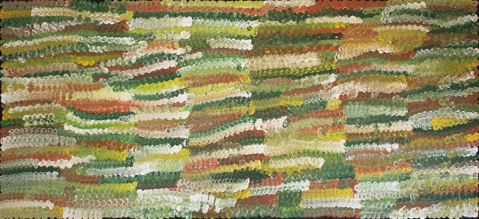 Bush Plum Flowers - BGKJ0012 by Belinda Golder Kngwarreye