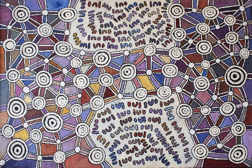 Ngapa Jukurrpa (Water Dreaming) - Puyurru - BNPWU779/24ny