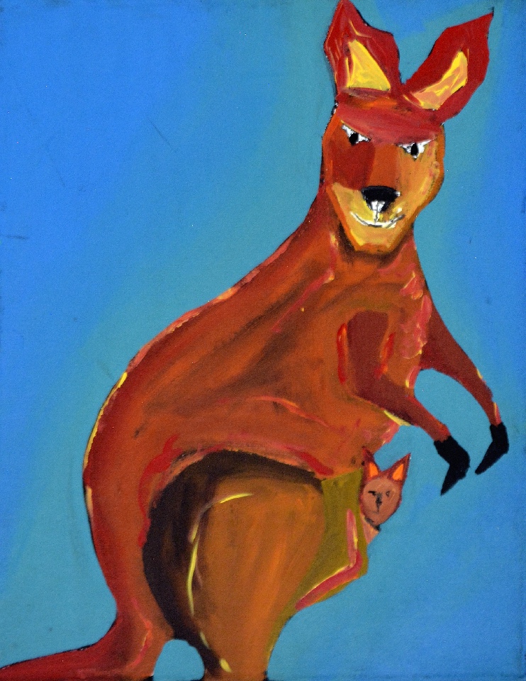 Marlu Jukurrpa (Red Kangaroo Dreaming) Yarnardilyi & Jurnti - CHGWU5652/19 by Cherylyn Napangardi Granites
