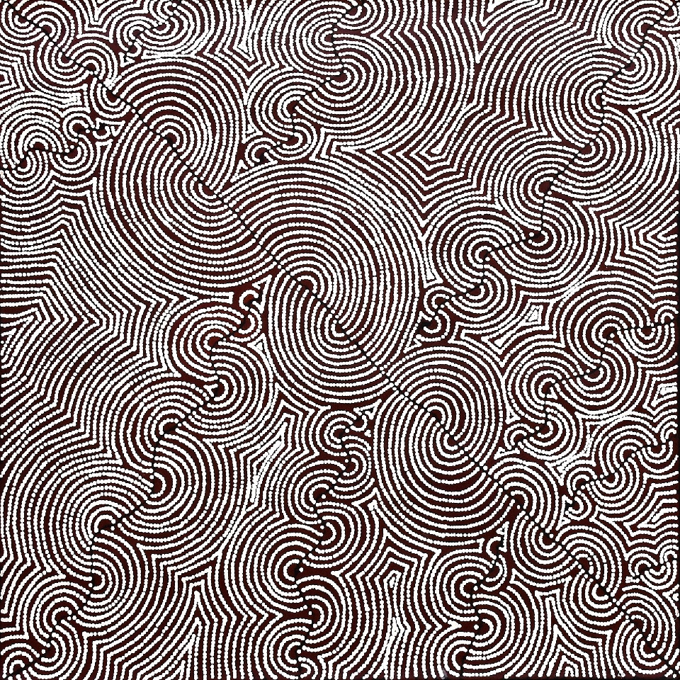 Mina Mina Jukurrpa (Mina MIna Dreaming) - CNCWU830/21 by Christine Nakamarra Curtis