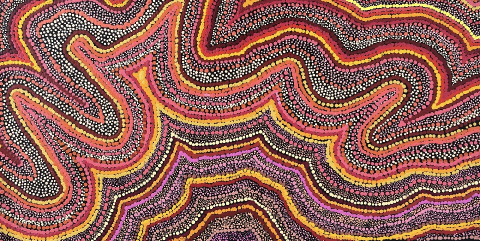 Mina Mina Jukurrpa -(Mina Mina Dreaming)  CNCWU272/23 by Christine Nakamarra Curtis