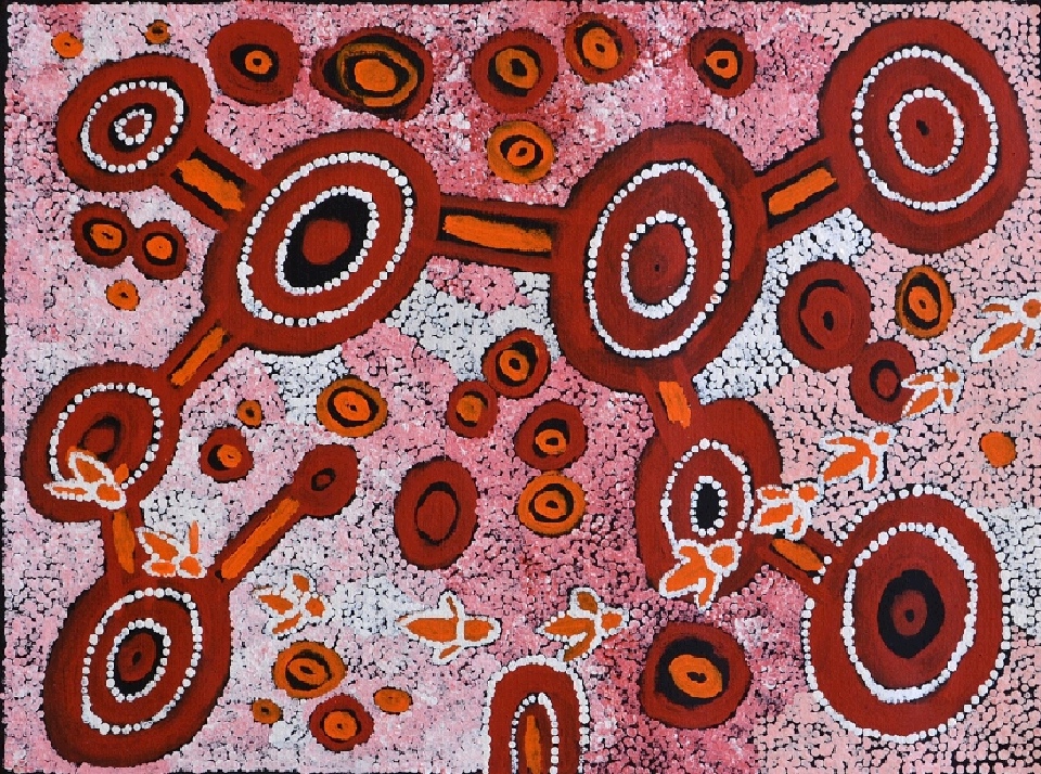 Yankirri Jukurrpa (Emu Dreaming) - CJFWU438/14ny by Curtis Jampijinpa Fry