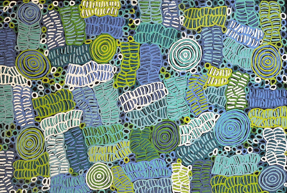 Awelye and Bush Melon - DMBG0006 by Dora Mbitjana