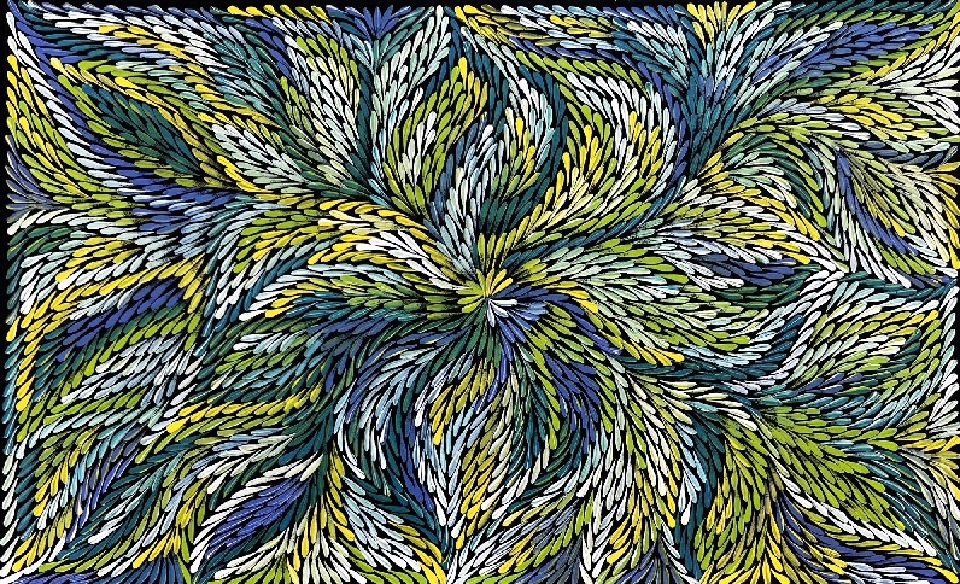 Bush Yam Leaves - DLPG0234 by Dulcie Long Pula