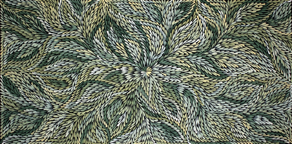 Bush Yam Leaves - DLPJ0005 by Dulcie Long Pula