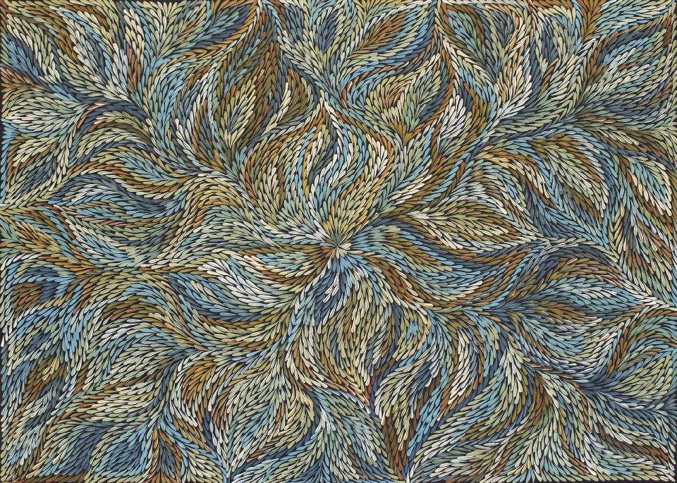 Bush Yam Leaves - DLPG0296 by Dulcie Long Pula