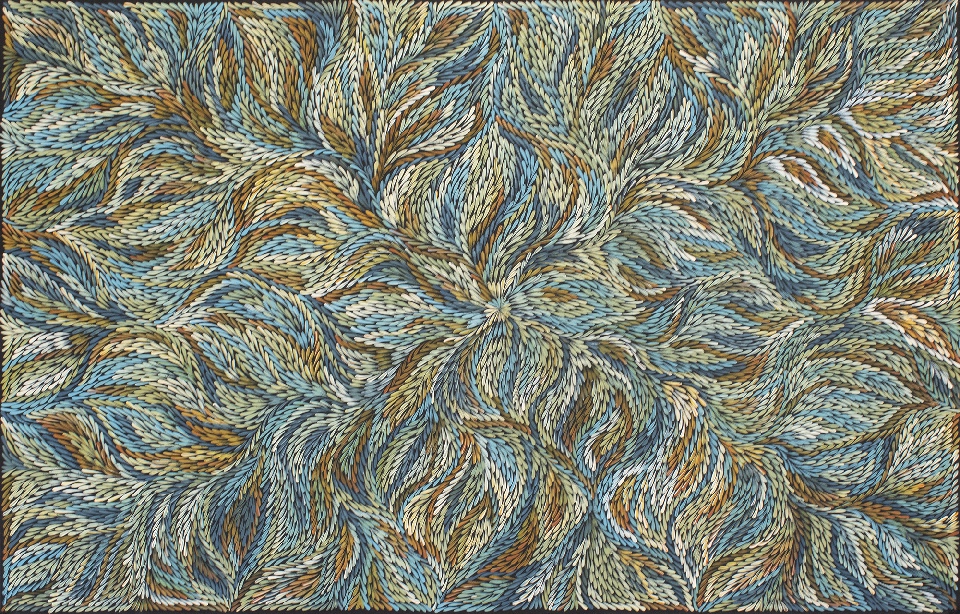 Bush Yam Leaves - DLPG0297 by Dulcie Long Pula
