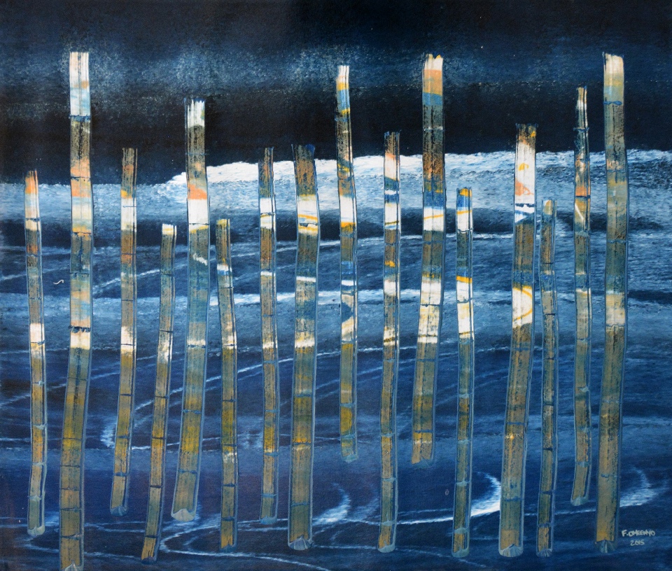 Night Time Bamboo By The River - FOC10082015 by Fiona Omeenyo
