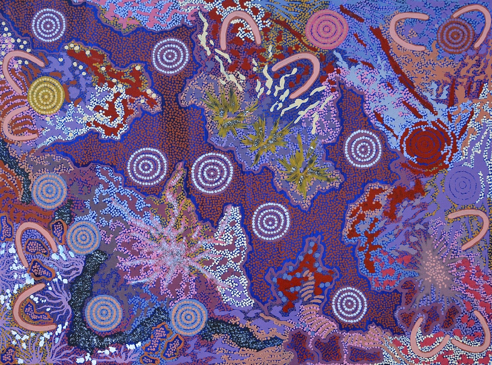 Grandmother's Country - GPNU13356 by Gabriella Possum Nungurrayi