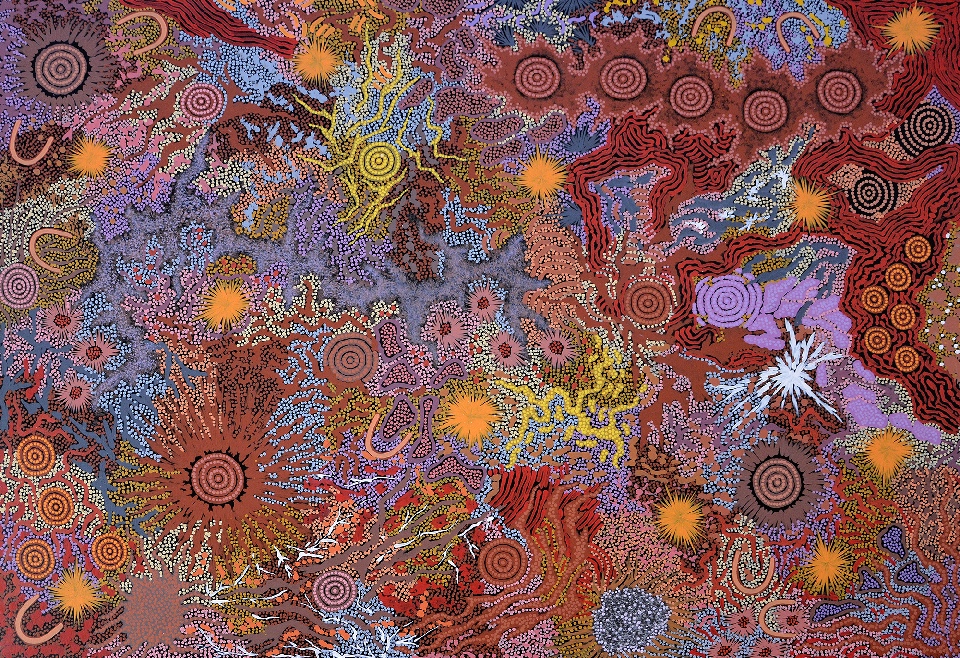 Grandmothers Country - GPNU13353 by Gabriella Possum Nungurrayi