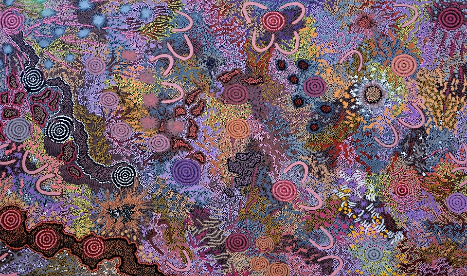 Grandmother's Country - GPNU13364 by Gabriella Possum Nungurrayi