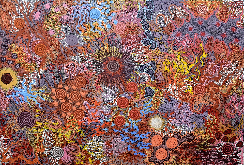 Grandmother's Country - GPNU13477 by Gabriella Possum Nungurrayi