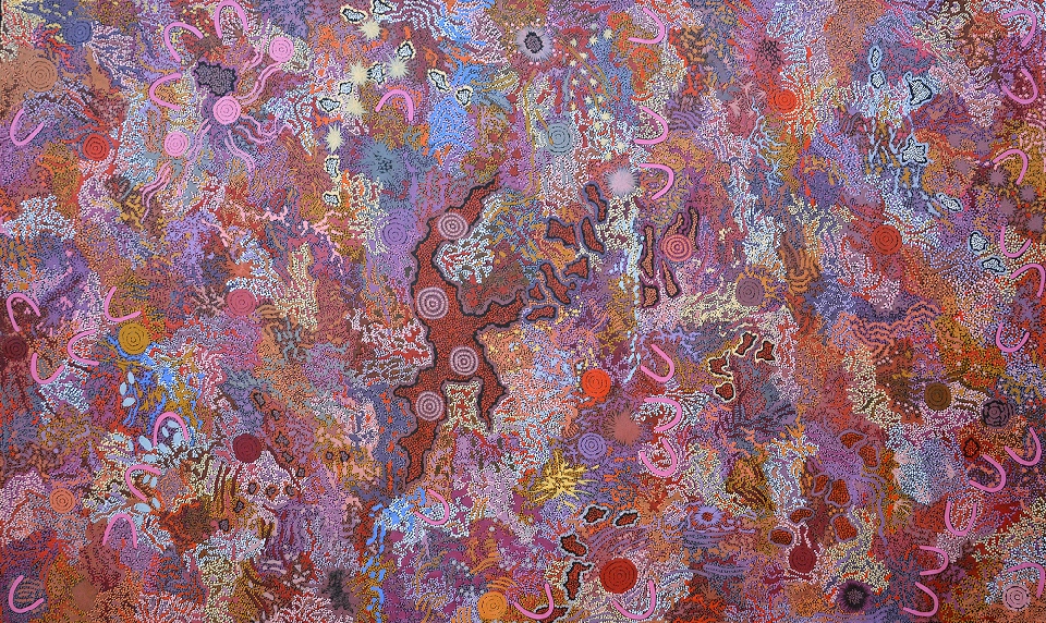 Grandmother's Country - GPNHF13535 by Gabriella Possum Nungurrayi