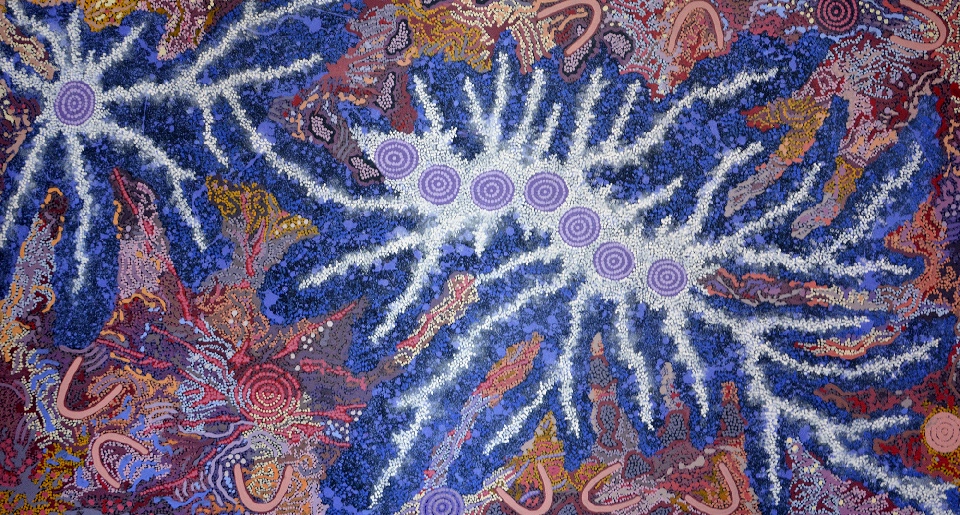 Grandmothers Country and Seven Sisters Dreaming - GPNU18145 by Gabriella Possum Nungurrayi