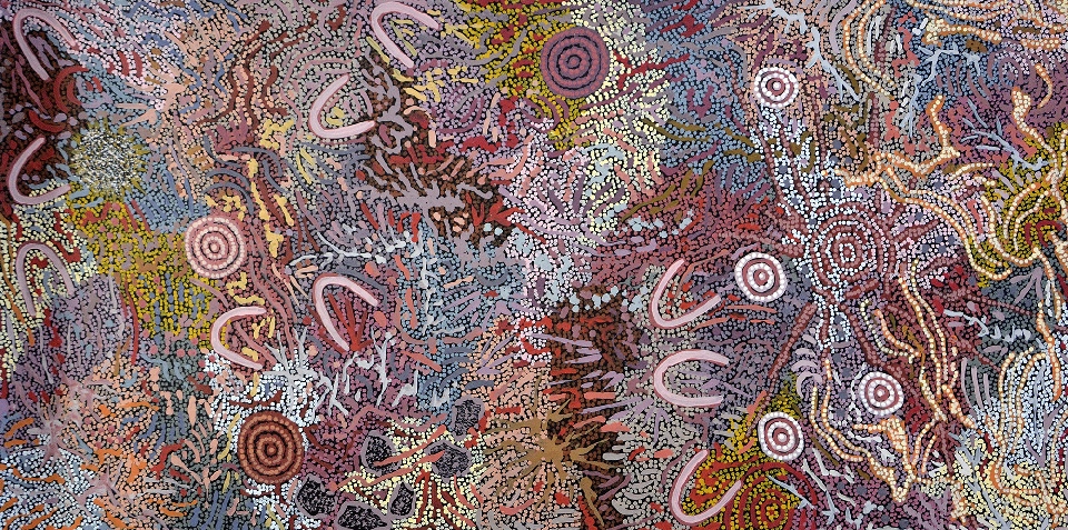 Grandmother's Country - GPNU18597 by Gabriella Possum Nungurrayi