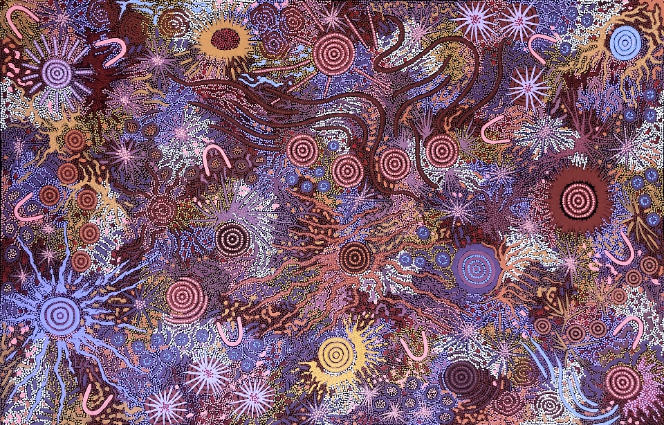 Grandmother's Country - GPNU212047 by Gabriella Possum Nungurrayi