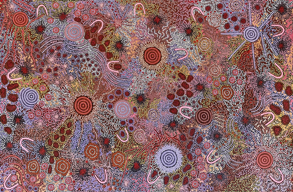 Grandmother's Country - GPNU212261 by Gabriella Possum Nungurrayi