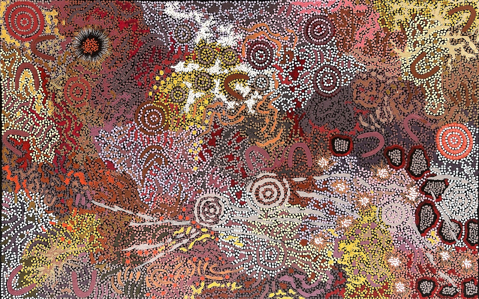 Grandmother's Country - GPNU223117 by Gabriella Possum Nungurrayi