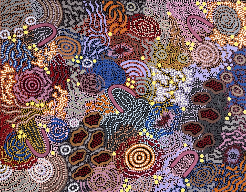 Grandmother's Country - GPNU222813 by Gabriella Possum Nungurrayi