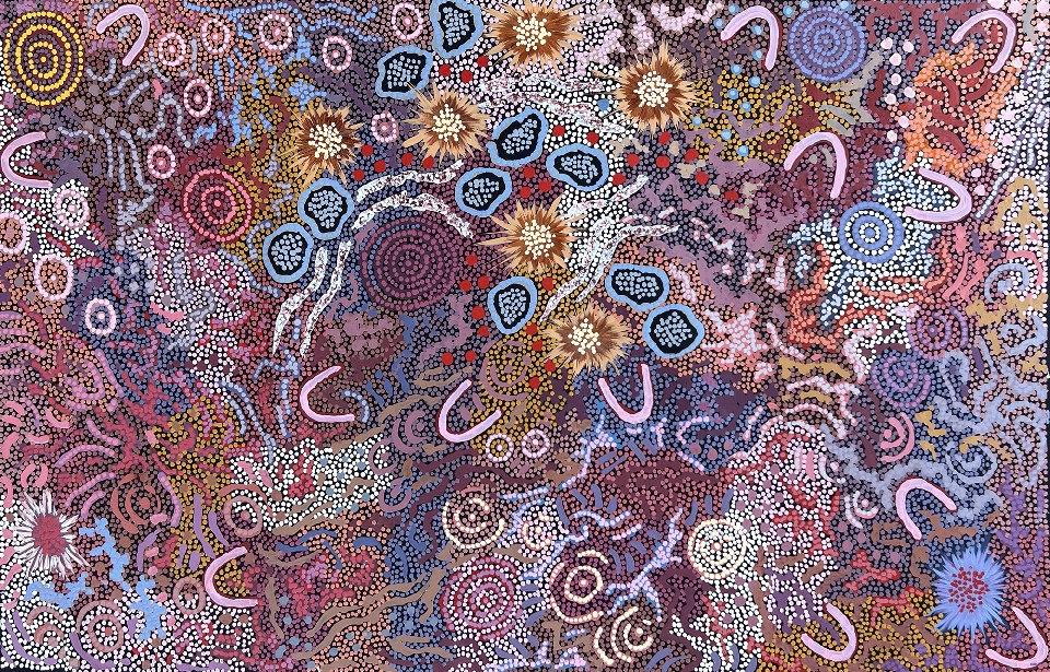 Grandmother's Country - GPNU223293 by Gabriella Possum Nungurrayi