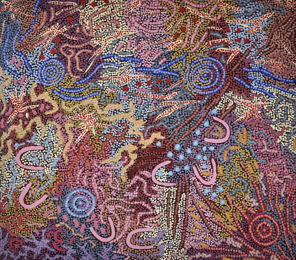 Grandmother's Country - GPNU2233170 by Gabriella Possum Nungurrayi