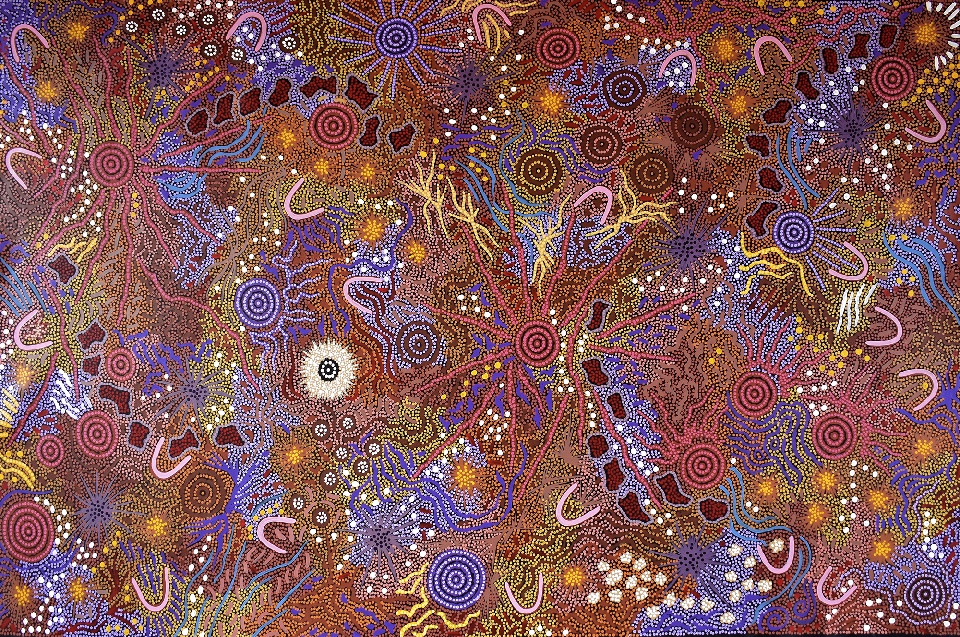 Grandmother's Country - GPNU2233178 by Gabriella Possum Nungurrayi