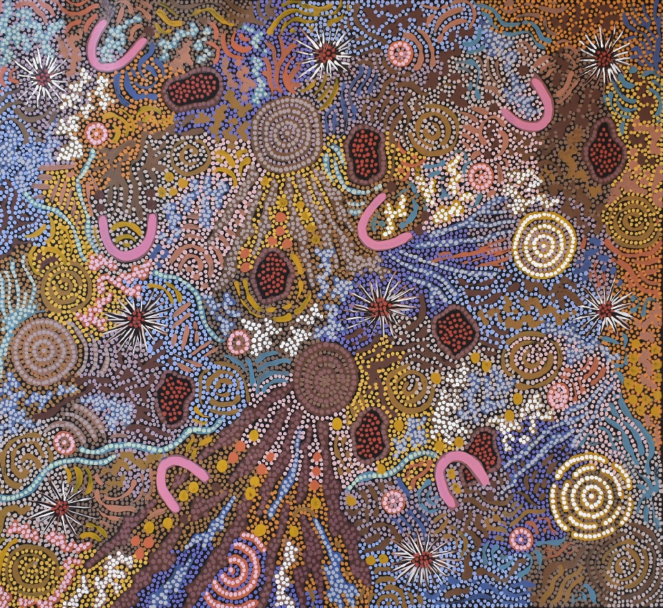 Grandmother's Country - GPNU2233232 by Gabriella Possum Nungurrayi