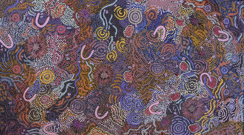 Grandmother's Country - GPNU2233256 by Gabriella Possum Nungurrayi