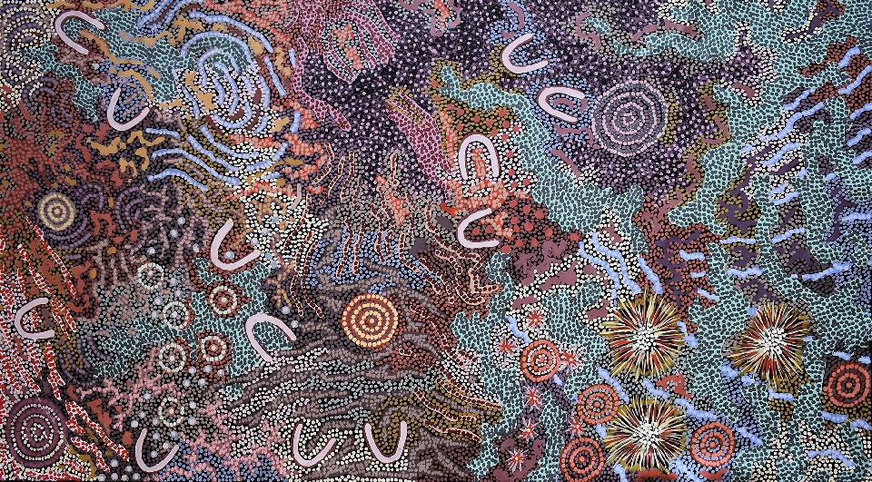 Grandmother's Country - GPNU2233259 by Gabriella Possum Nungurrayi