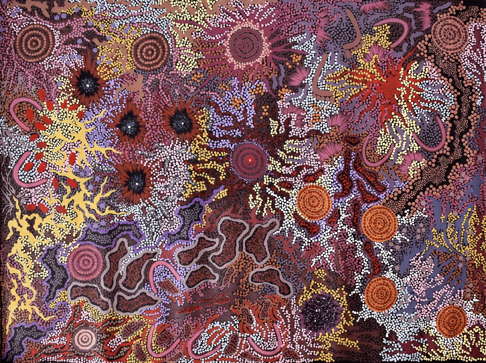 Bush Fire Dreaming - GPNMG1011 by Gabriella Possum Nungurrayi