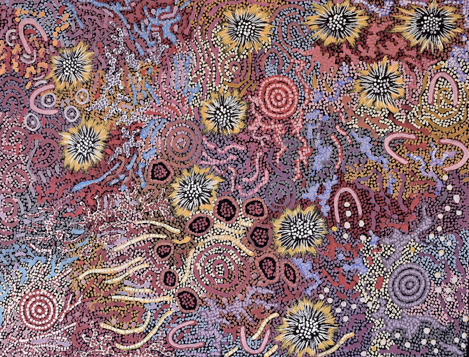 Grandmother's Country - GPNU2233316 by Gabriella Possum Nungurrayi