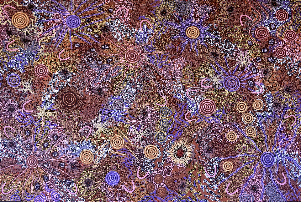 Grandmother's Country - GPNU2233318 by Gabriella Possum Nungurrayi