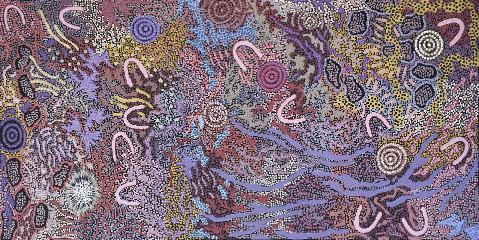 Grandmother's Country - GPNU235127 by Gabriella Possum Nungurrayi