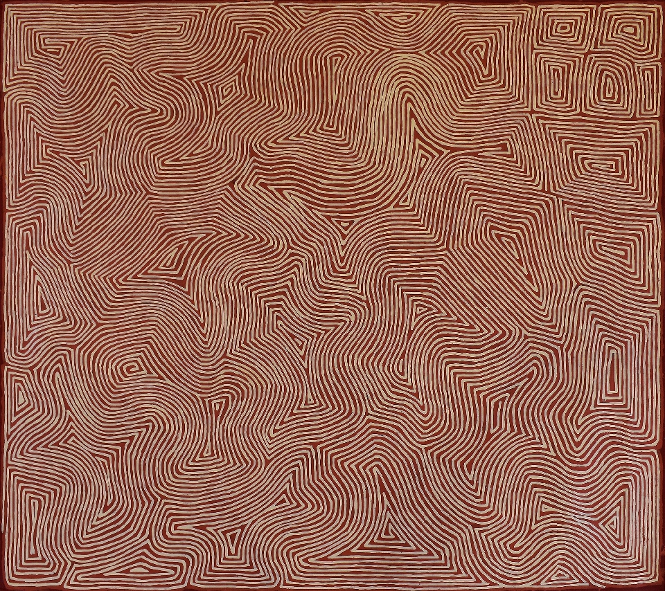 Wilkinkarra - GHTHF2202 by George Hairbrush Tjungurrayi