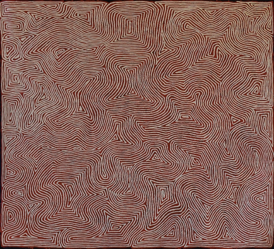 Wilkinkarra - GHTHF2201 by George Hairbrush Tjungurrayi