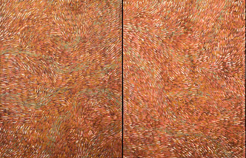 Bush Medicine - GPEHF1517 (diptych) by Gloria Petyarre