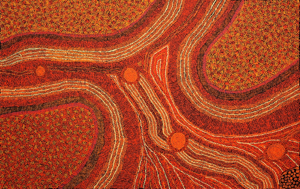 Muntati (Grandmother's Country) - GWNG0114 by Gracie Ward Napaltjarri