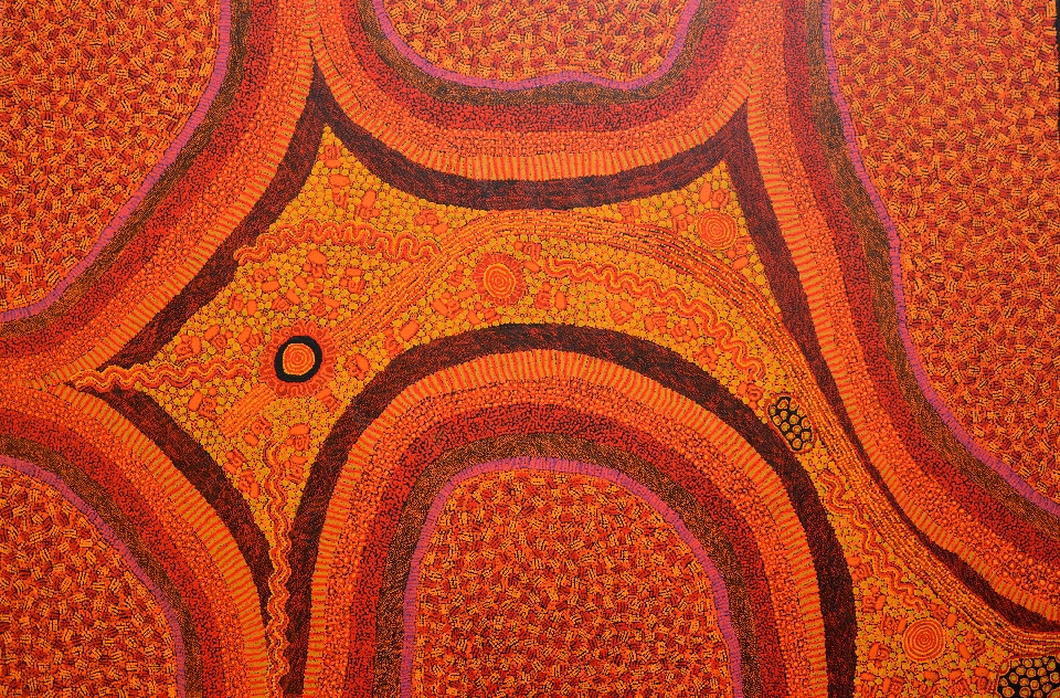 Muntati (Grandmother's Country) - GWNG0118 by Gracie Ward Napaltjarri