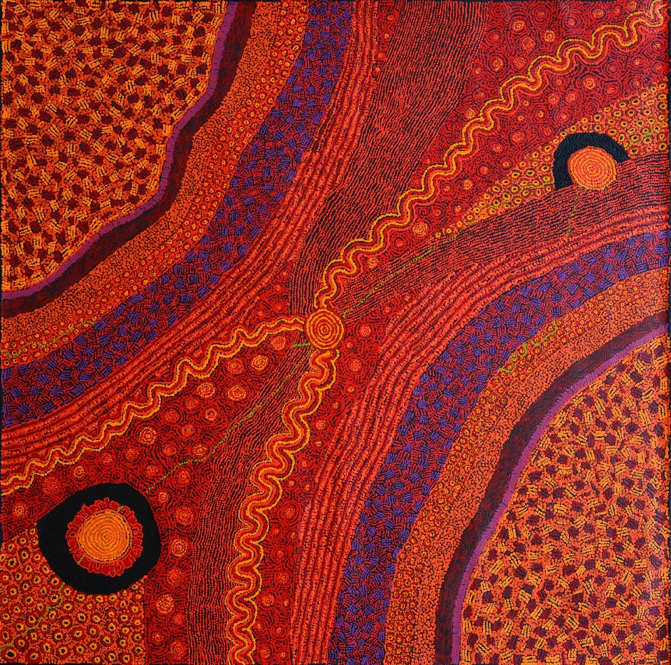 Muntati (Grandmother's Country) - GWNG0120 by Gracie Ward Napaltjarri